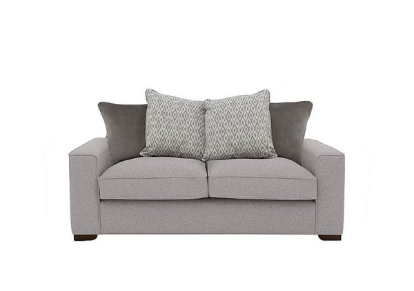 Cory 2 Seater Fabric Scatter Back Sofa  Dallas Silver  Grey Pack | Bed Sava