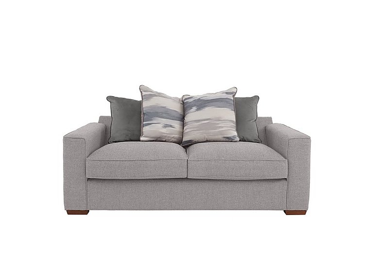 Cory 2 Seater Fabric Scatter Back Sofa - Dallas Silver & Slate Pack