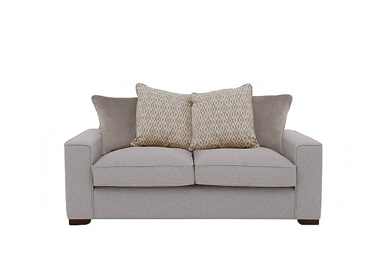 Cory 2 Seater Fabric Scatter Back Sofa - Dallas Silver & Stone Pack