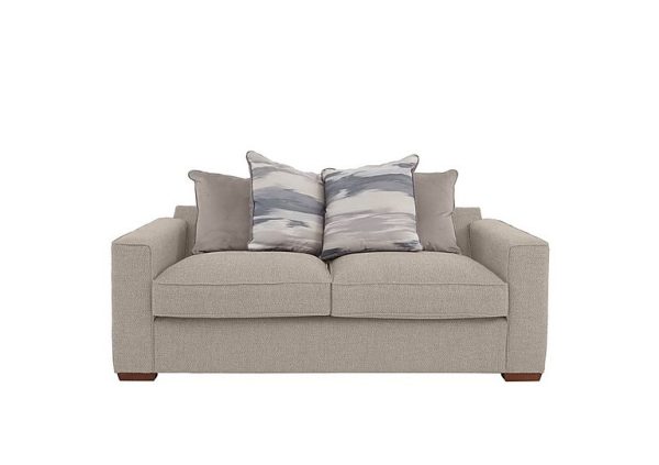 Cory 2 Seater Fabric Scatter Back Sofa  Dallas Taupe  Natural Pack | Bed Sava