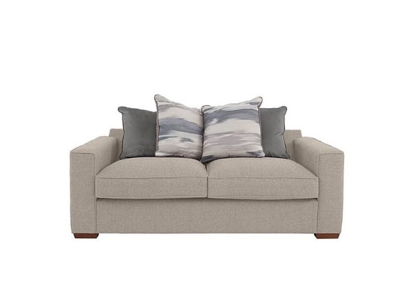Cory 2 Seater Fabric Scatter Back Sofa  Dallas Taupe  Slate Pack | Bed Sava