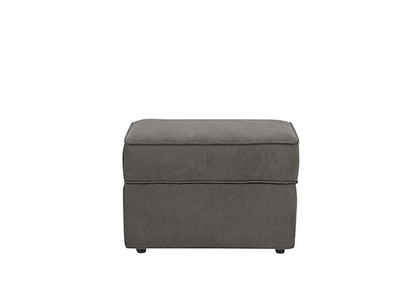 Cory Fabric Storage Footstool  Cosmo Pewter | Bed Sava