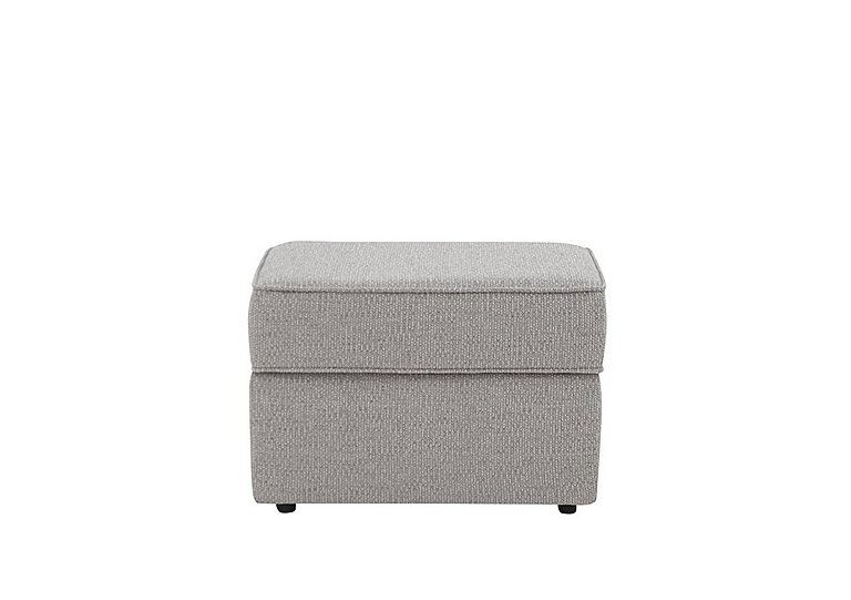 Cory Fabric Storage Footstool - Dallas Silver
