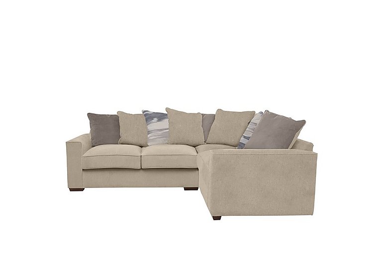 Cory Small Fabric Right Hand Facing Corner Scatter Back Sofa - Cosmo Linen & Natural Pack