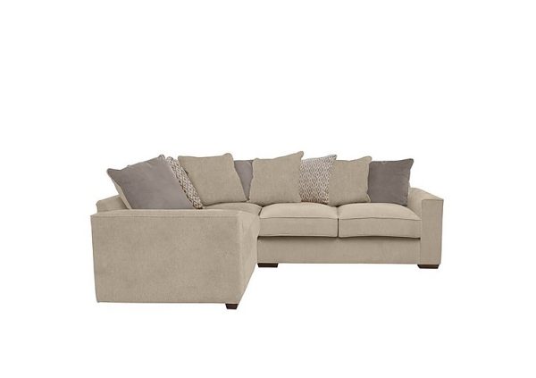 Cory Small Fabric Left Hand Facing Corner Scatter Back Sofa  Cosmo Linen  Stone Pack | Bed Sava