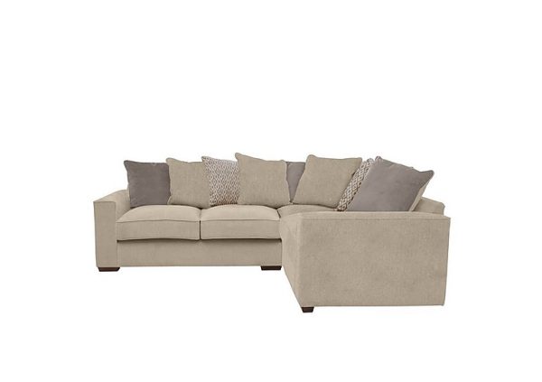 Cory Small Fabric Right Hand Facing Corner Scatter Back Sofa  Cosmo Linen  Stone Pack | Bed Sava
