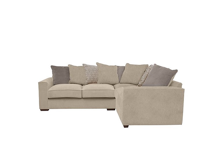 Cory Small Fabric Right Hand Facing Corner Scatter Back Sofa - Cosmo Linen & Stone Pack