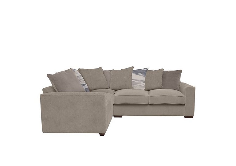 Cory Small Fabric Left Hand Facing Corner Scatter Back Sofa - Cosmo Mist & Natural Pack