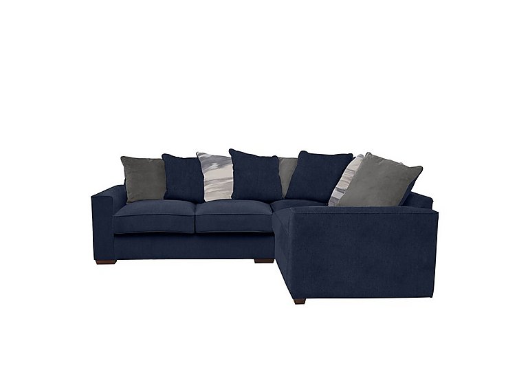 Cory Small Fabric Right Hand Facing Corner Scatter Back Sofa - Cosmo Navy & Slate Pack
