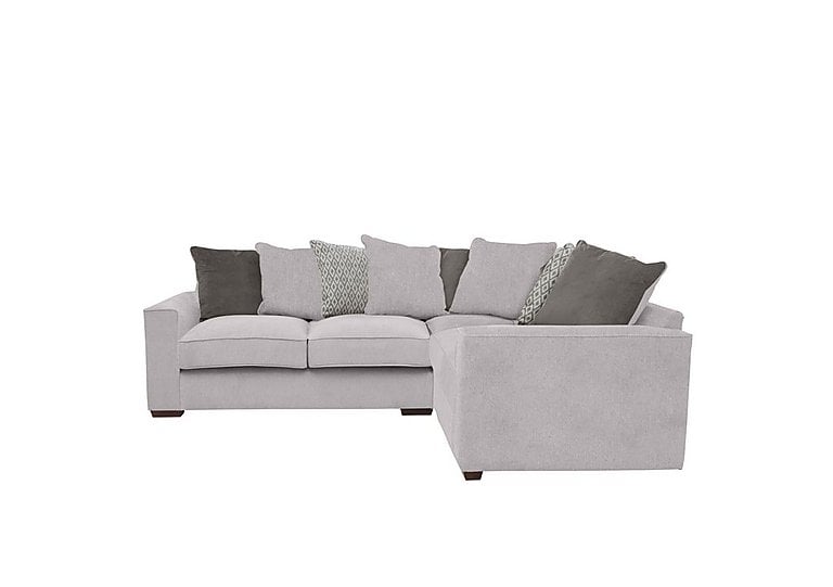 Cory Small Fabric Right Hand Facing Corner Scatter Back Sofa - Cosmo Silver & Grey Pack