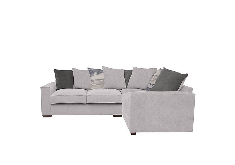 Cory Small Fabric Right Hand Facing Corner Scatter Back Sofa - Cosmo Silver & Slate Pack