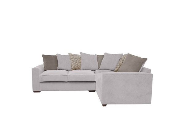 Cory Small Fabric Right Hand Facing Corner Scatter Back Sofa  Cosmo Silver  Stone Pack | Bed Sava