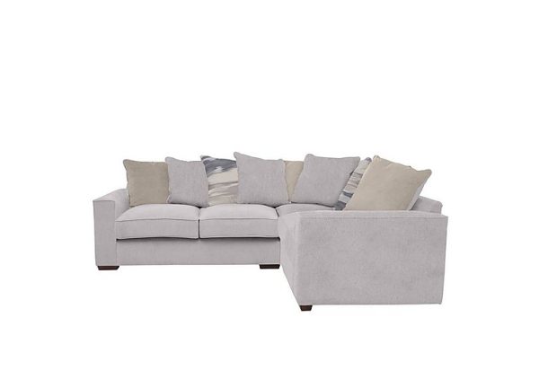 Cory Small Fabric Right Hand Facing Corner Scatter Back Sofa  Cosmo Silver  Taupe Pack | Bed Sava