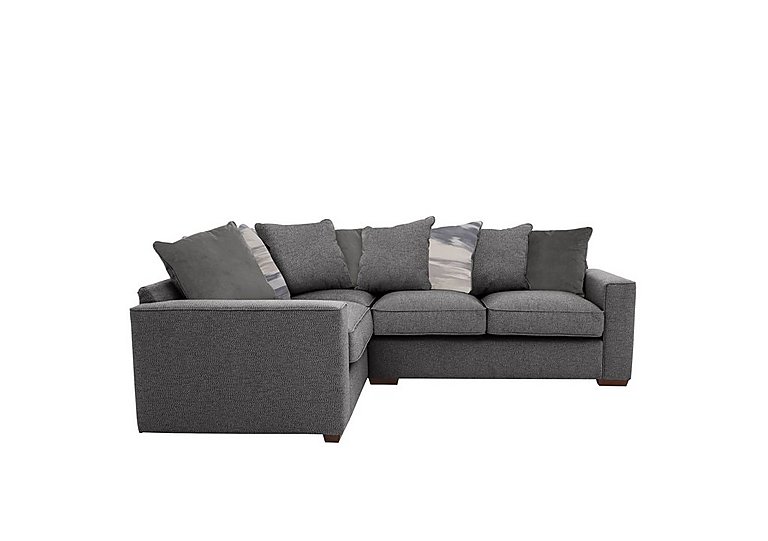 Cory Small Fabric Left Hand Facing Corner Scatter Back Sofa - Dallas Charcoal & Slate Pack