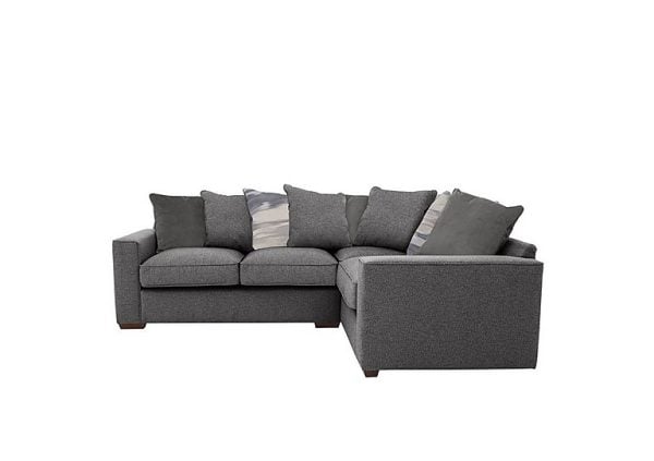 Cory Small Fabric Right Hand Facing Corner Scatter Back Sofa  Dallas Charcoal  Slate Pack | Bed Sava