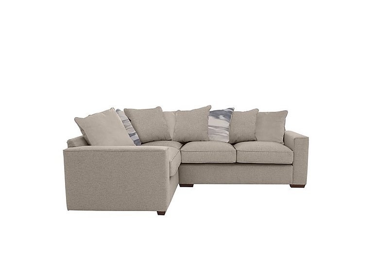 Cory Small Fabric Left Hand Facing Corner Scatter Back Sofa - Dallas Natural & Cream Pack