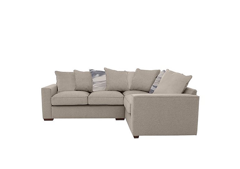 Cory Small Fabric Right Hand Facing Corner Scatter Back Sofa - Dallas Natural & Cream Pack