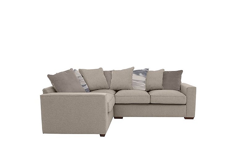Cory Small Fabric Left Hand Facing Corner Scatter Back Sofa - Dallas Natural & Natural Pack