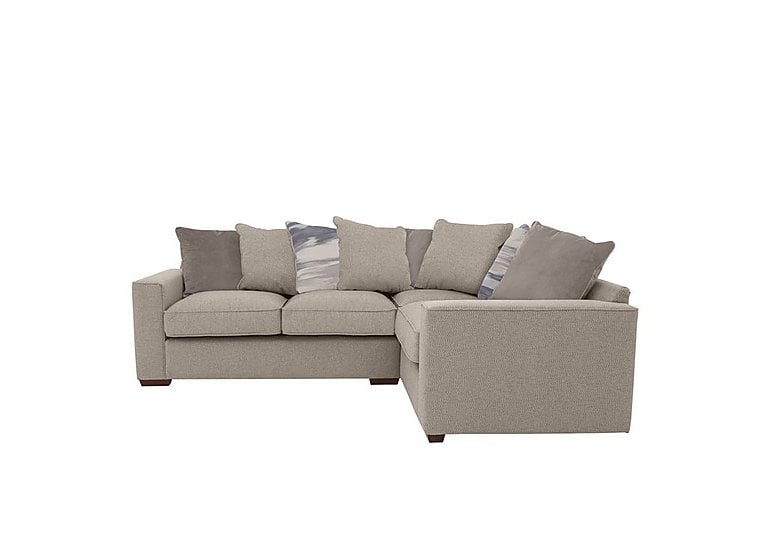 Cory Small Fabric Right Hand Facing Corner Scatter Back Sofa - Dallas Natural & Natural Pack