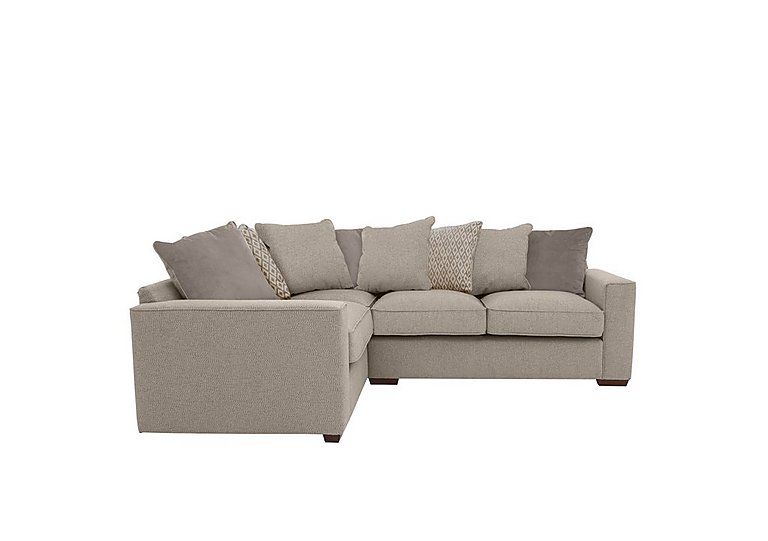 Cory Small Fabric Left Hand Facing Corner Scatter Back Sofa - Dallas Natural & Stone Pack