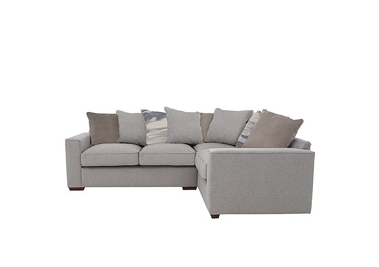 Cory Small Fabric Right Hand Facing Corner Scatter Back Sofa - Dallas Silver & Natural Pack