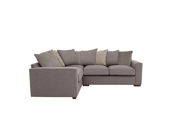 Cory Small Fabric Left Hand Facing Corner Scatter Back Sofa  Dallas Taupe  Stone Pack | Bed Sava