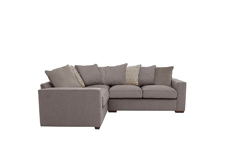 Cory Small Fabric Left Hand Facing Corner Scatter Back Sofa - Dallas Taupe & Stone Pack