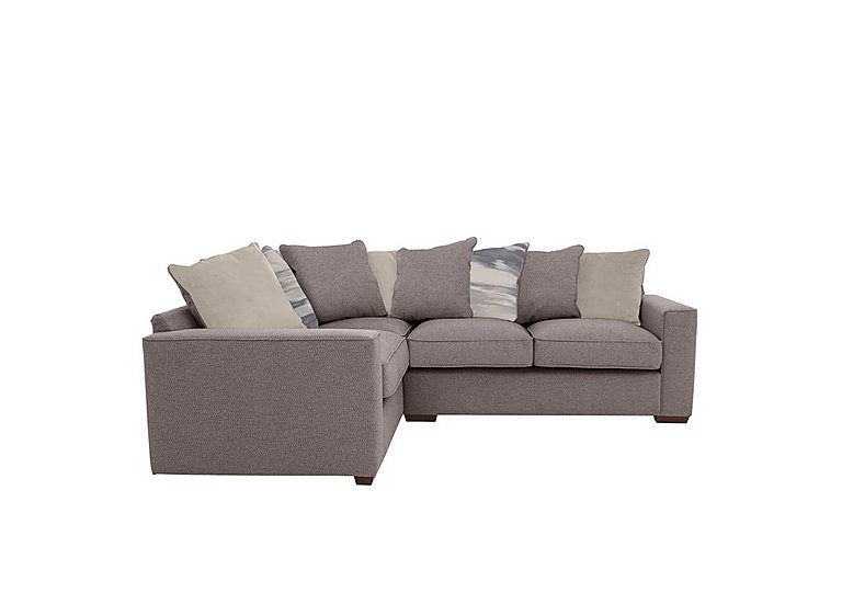 Cory Small Fabric Left Hand Facing Corner Scatter Back Sofa - Dallas Taupe & Taupe Pack