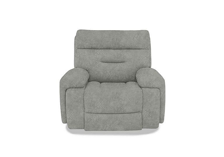 Cinemax Fabric Chair with Power Recliner - Marble Light Grey