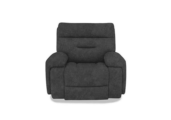 Cinemax Fabric Chair with Power Recliner  Marble Dark Grey | Bed Sava