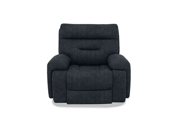 Cinemax Fabric Chair with Power Recliner  Black Mica | Bed Sava