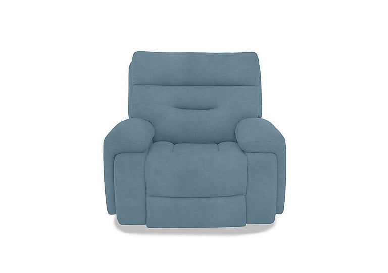 Cinemax Fabric Chair with Power Recliner - Velvet Blu