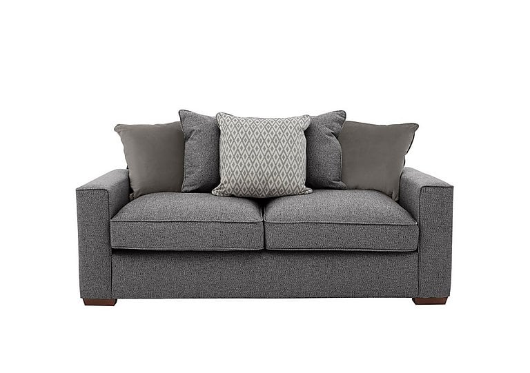 Cory 3 Seater Fabric Scatter Back Sofa - Dallas Charcoal & Grey Pack