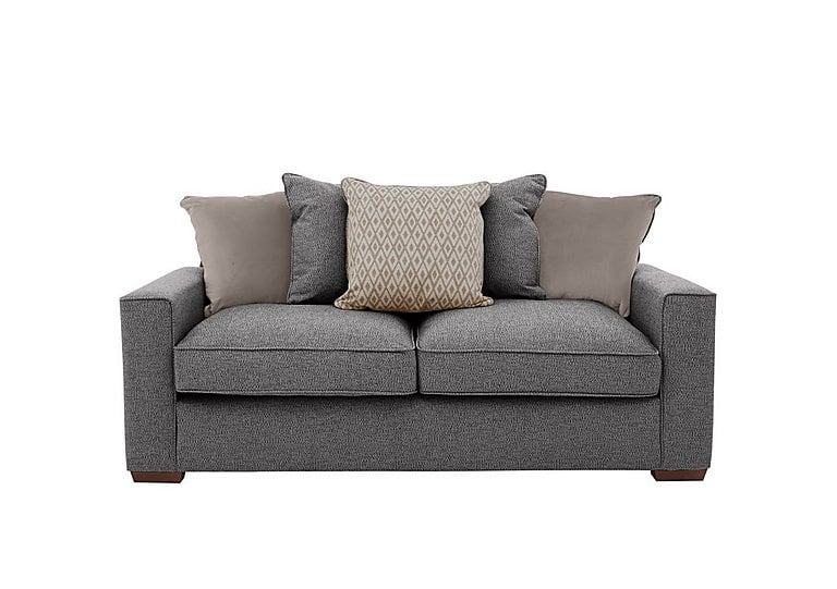 Cory 3 Seater Fabric Scatter Back Sofa - Dallas Charcoal & Stone Pack