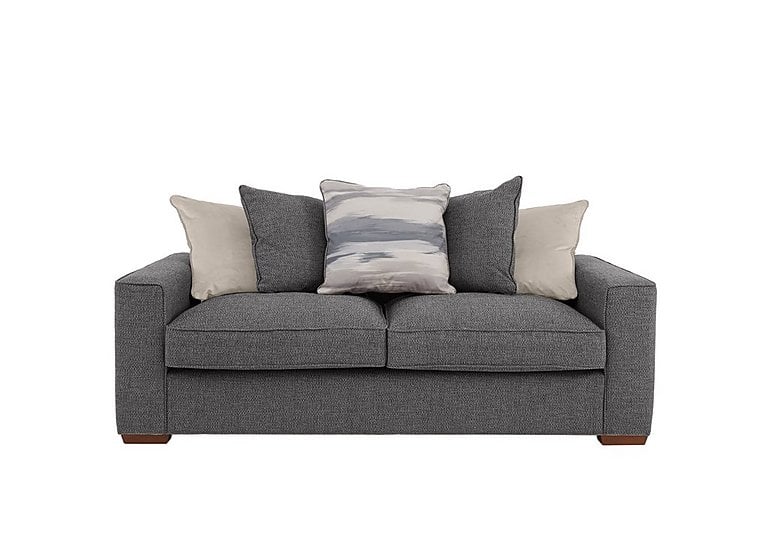 Cory 3 Seater Fabric Scatter Back Sofa - Dallas Charcoal & Taupe Pack