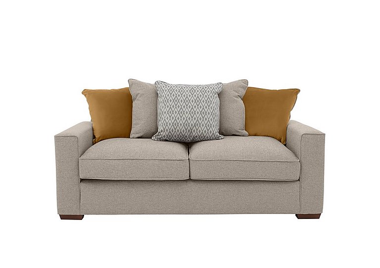 Cory 3 Seater Fabric Scatter Back Sofa - Dallas Natural & Mustard Pack
