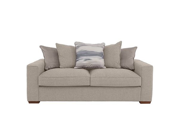 Cory 3 Seater Fabric Scatter Back Sofa  Dallas Natural  Natural Pack | Bed Sava