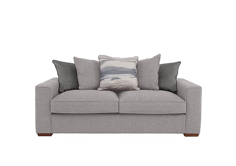 Cory 3 Seater Fabric Scatter Back Sofa - Dallas Silver & Slate Pack