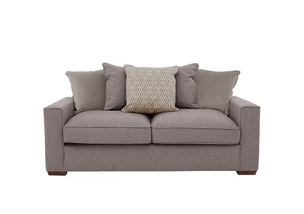 Cory 3 Seater Fabric Scatter Back Sofa  Dallas Taupe  Stone Pack | Bed Sava