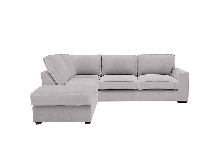 Cory Fabric Left Hand Facing Corner Chaise Classic Back Sofa - Cosmo Silver