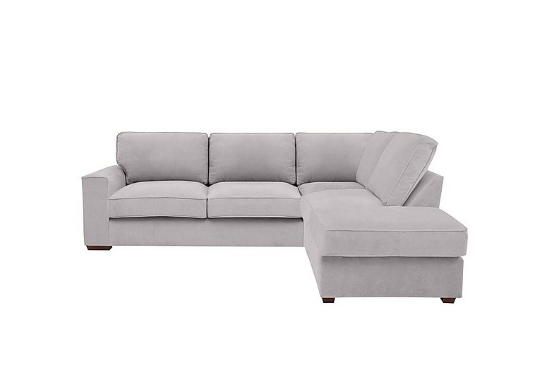 Cory Fabric Right Hand Facing Corner Chaise Classic Back Sofa - Cosmo Silver