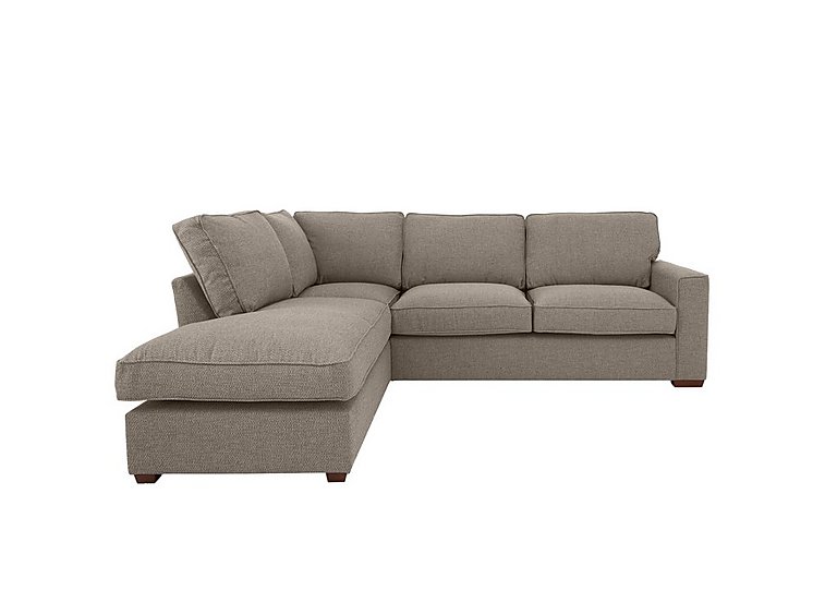 Cory Fabric Left Hand Facing Corner Chaise Classic Back Sofa - Dallas Natural