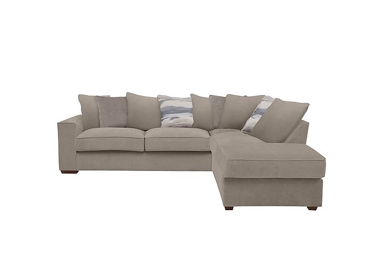 Cory Fabric Right Hand Facing Corner Chaise Scatter Back Sofa - Cosmo Mist & Natural Pack