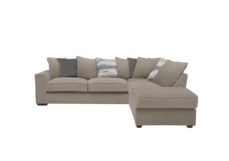 Cory Fabric Right Hand Facing Corner Chaise Scatter Back Sofa - Cosmo Mist & Slate Pack