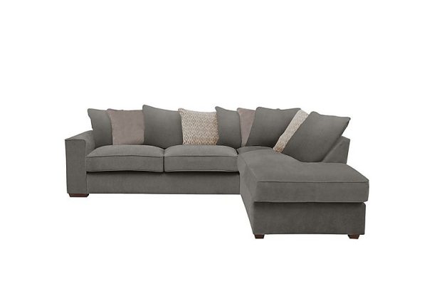 Cory Fabric Right Hand Facing Corner Chaise Scatter Back Sofa  Cosmo Pewter  Stone Pack | Bed Sava