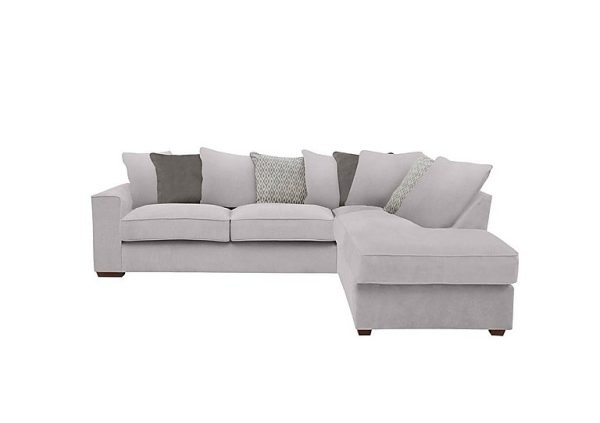 Cory Fabric Right Hand Facing Corner Chaise Scatter Back Sofa  Cosmo Silver  Grey Pack | Bed Sava