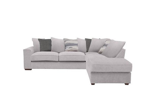 Cory Fabric Right Hand Facing Corner Chaise Scatter Back Sofa  Cosmo Silver  Slate Pack | Bed Sava
