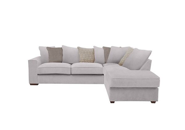 Cory Fabric Right Hand Facing Corner Chaise Scatter Back Sofa  Cosmo Silver  Stone Pack | Bed Sava