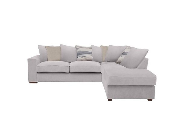 Cory Fabric Right Hand Facing Corner Chaise Scatter Back Sofa  Cosmo Silver  Taupe Pack | Bed Sava