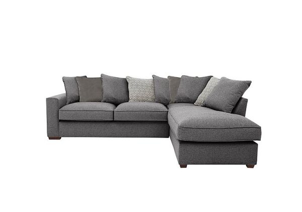 Cory Fabric Right Hand Facing Corner Chaise Scatter Back Sofa  Dallas Charcoal  Grey Pack | Bed Sava